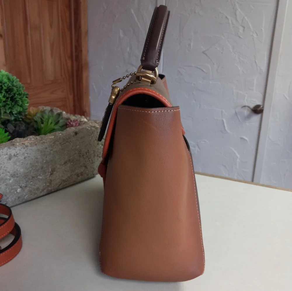 Coach Couriere Carryall Satchel In Colorblock Leather - Picture 13 of 15